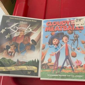 Two unopened kids movies rare legends dvd and cloudy with a chance of meatballs